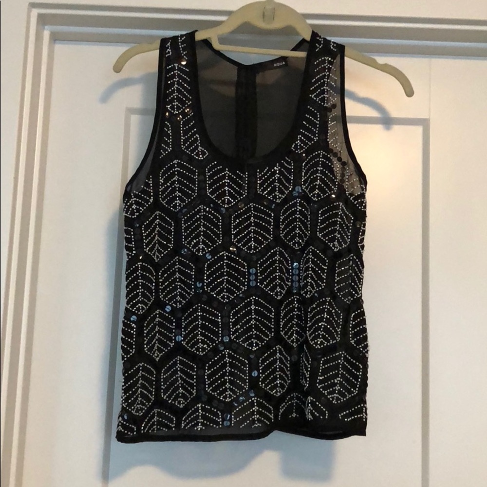 AQUA black blouse